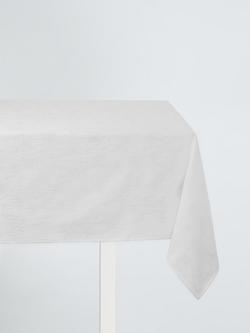 John Lewis Snowflake Woven Tablecloth, Silver, Silver