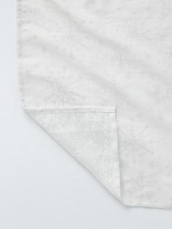 John Lewis Snowflake Woven Tablecloth, Silver - view 2, Silver