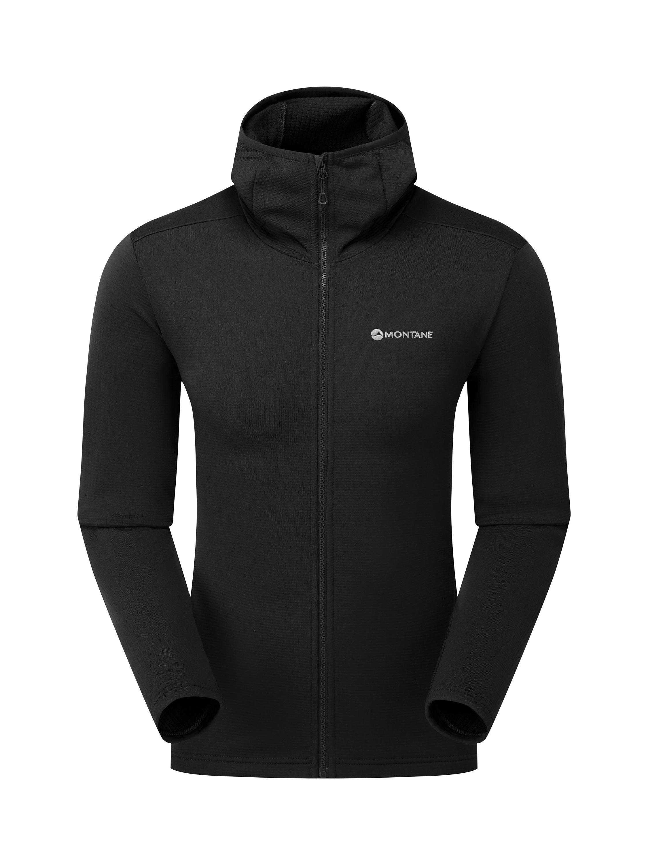 Product image 3 of 6, which shows Montane Protium Lightweight Breathable Zipped Hoodie, Black, S