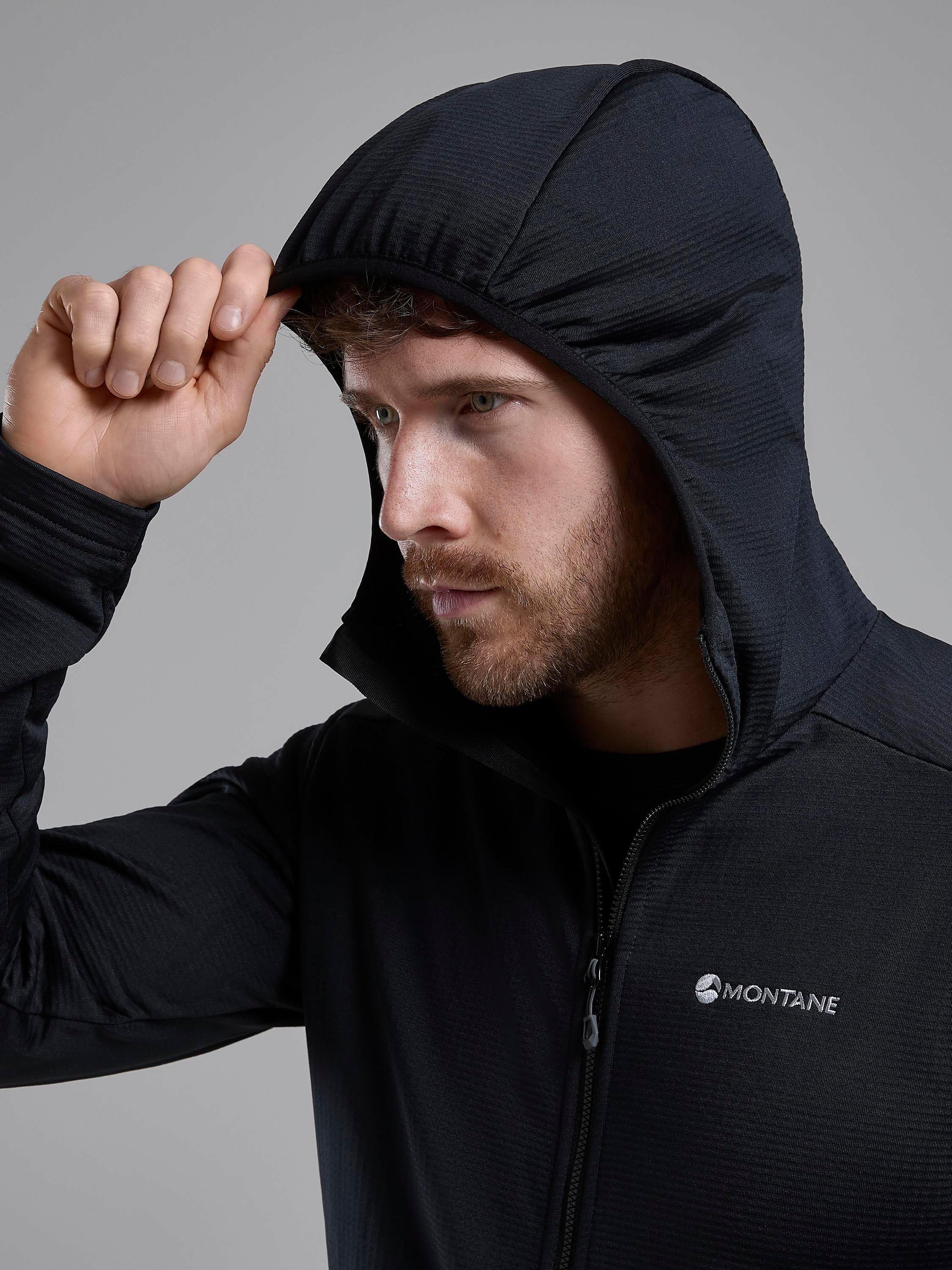 Product image 4 of 6, which shows Montane Protium Lightweight Breathable Zipped Hoodie, Black, S