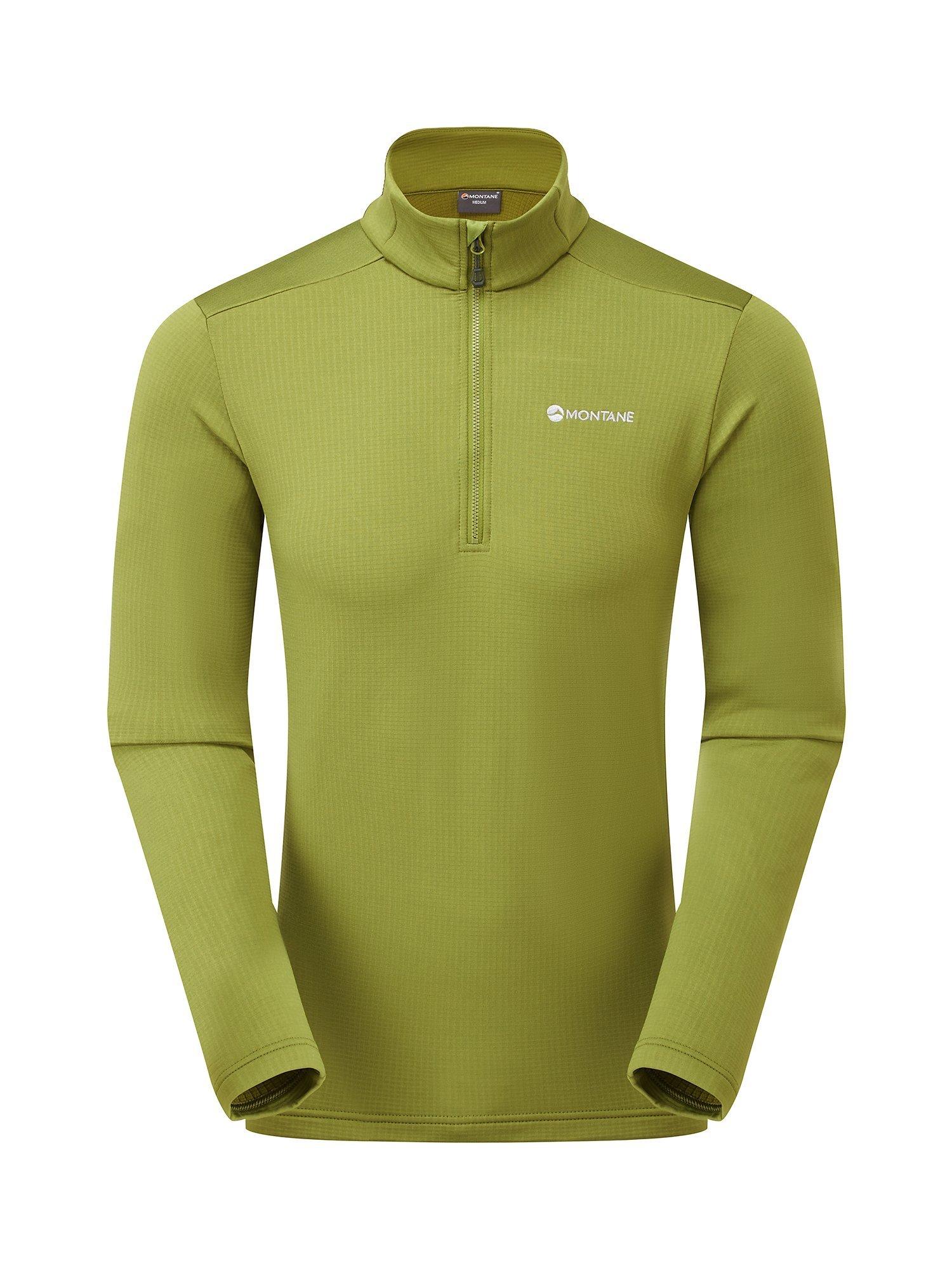 Product image 3 of 5, which shows Montane Protium Lightweight Breathable Half Zip Pull On, Alder Green, S