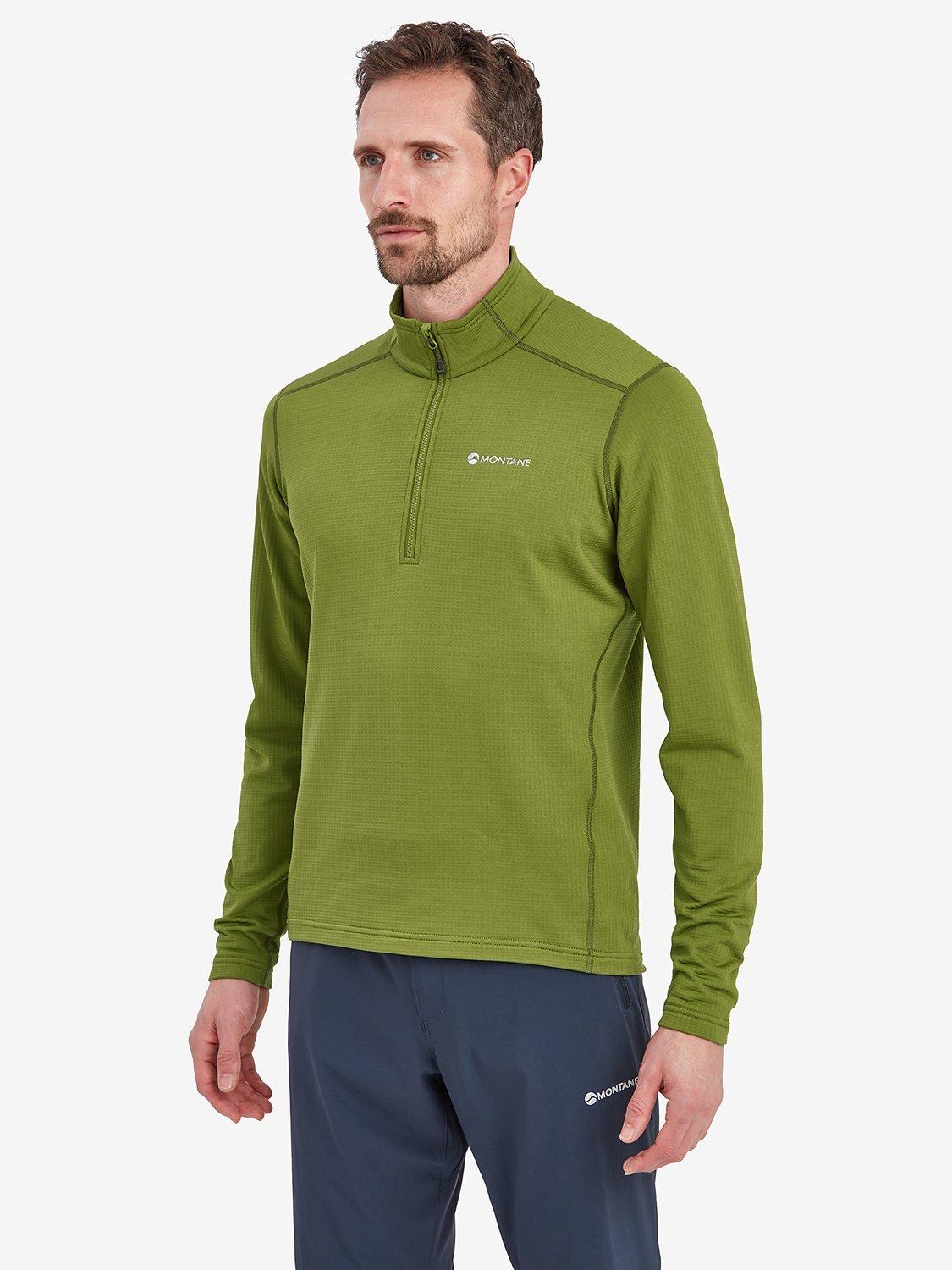 Product image 5 of 5, which shows Montane Protium Lightweight Breathable Half Zip Pull On, Alder Green, S