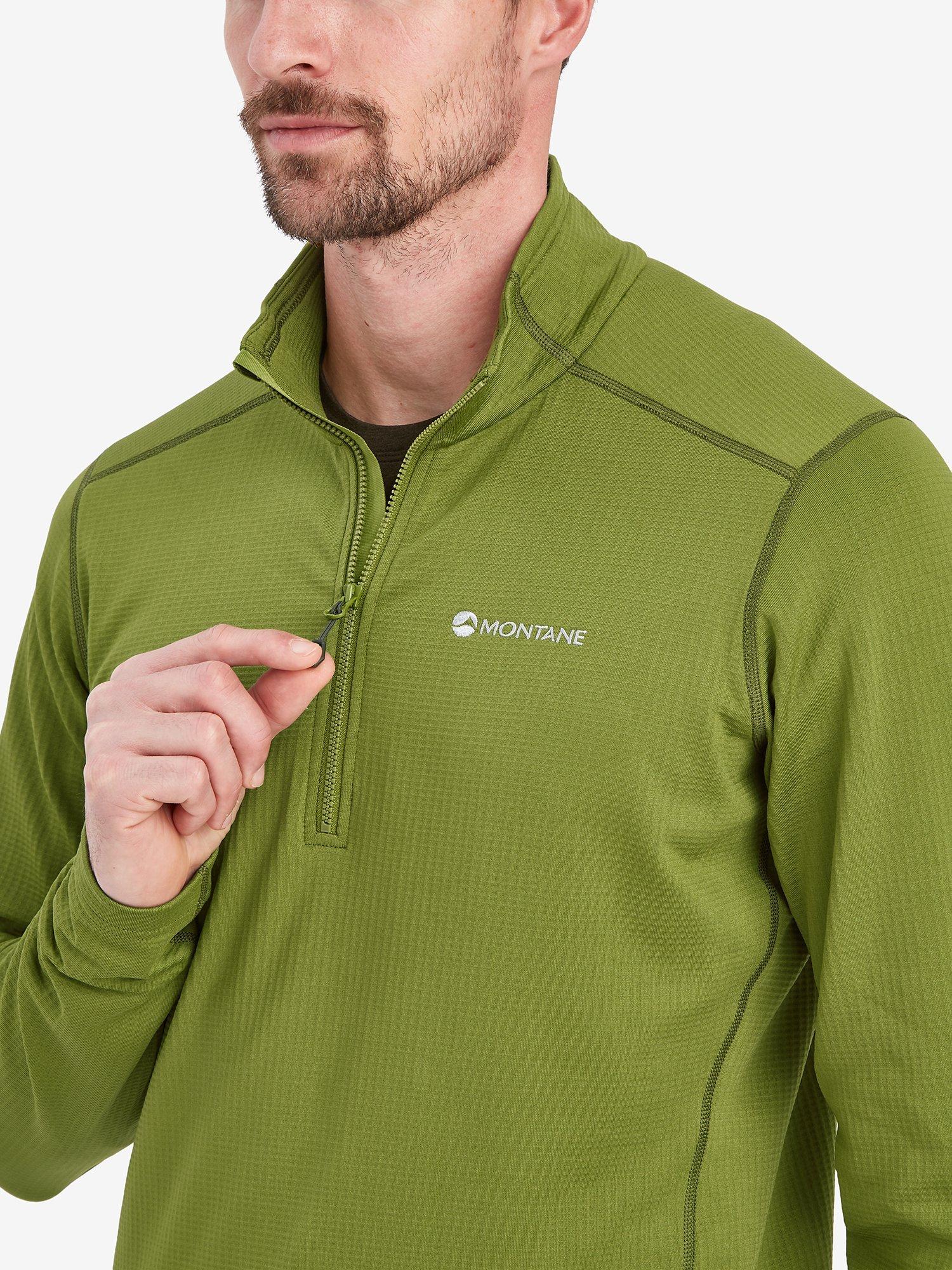 Product image 4 of 5, which shows Montane Protium Lightweight Breathable Half Zip Pull On, Alder Green, S