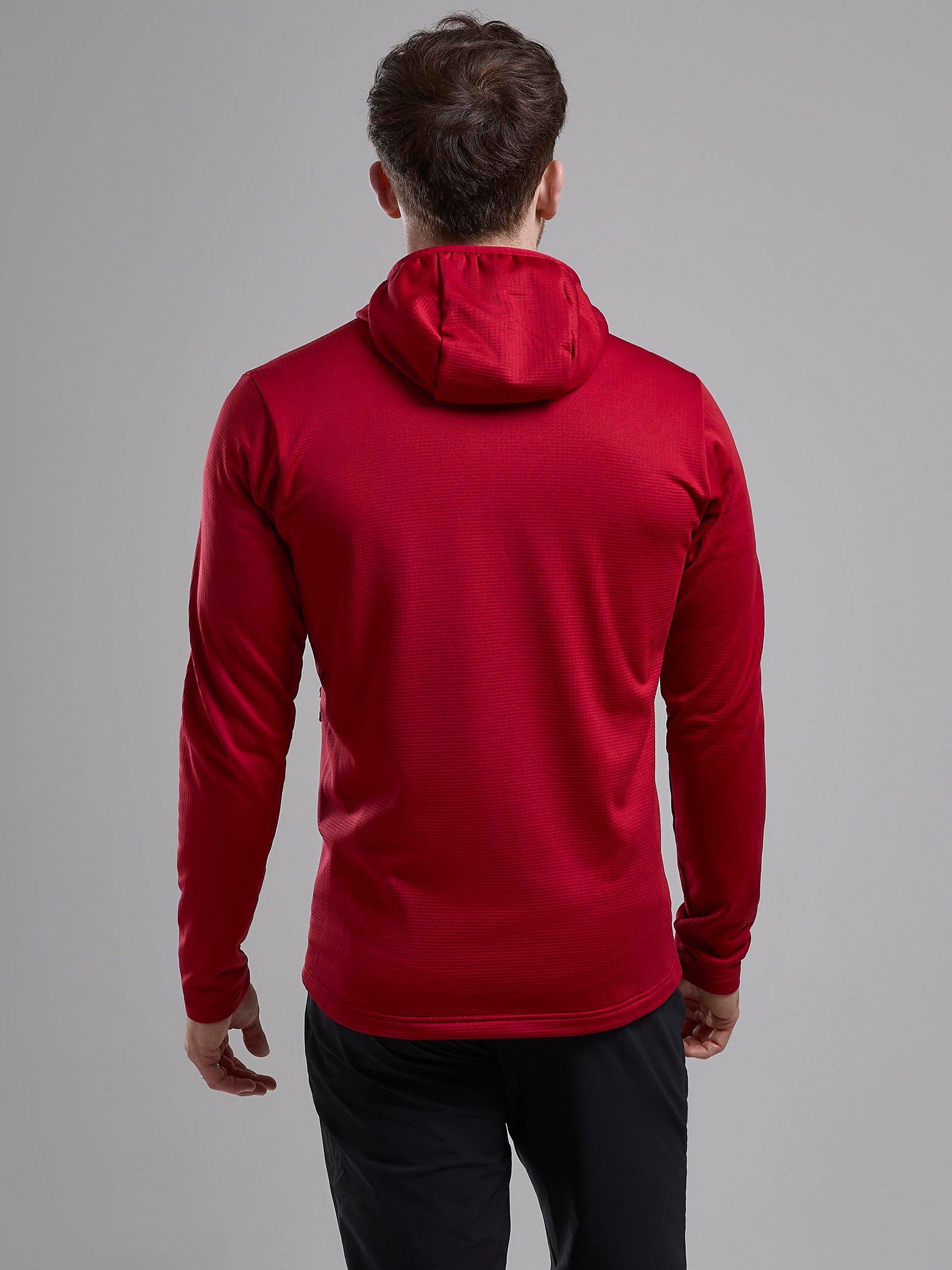 Product image 2 of 6, which shows Montane Protium Lightweight Breathable Zipped Hoodie, Acer Red, S