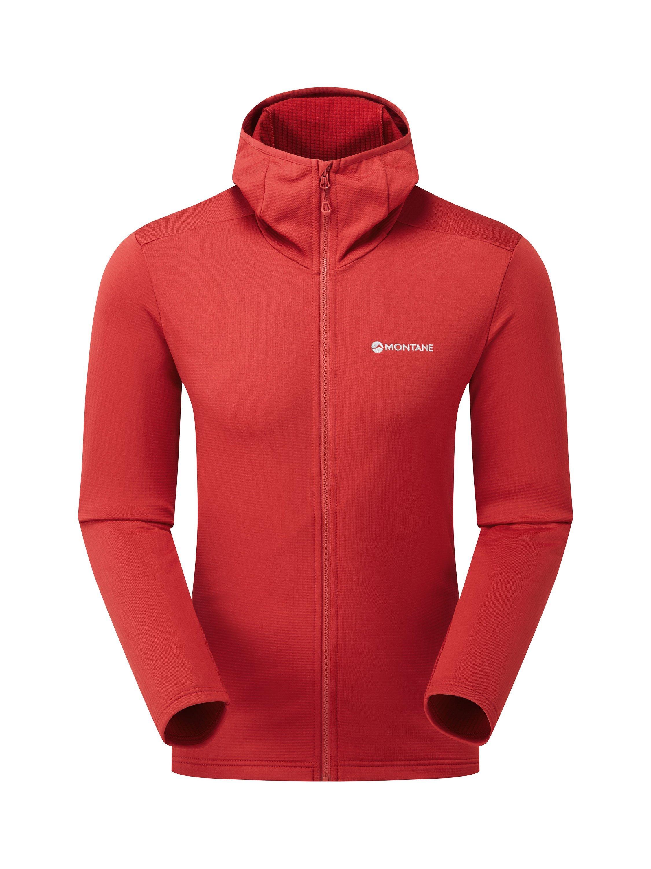 Product image 3 of 6, which shows Montane Protium Lightweight Breathable Zipped Hoodie, Acer Red, S