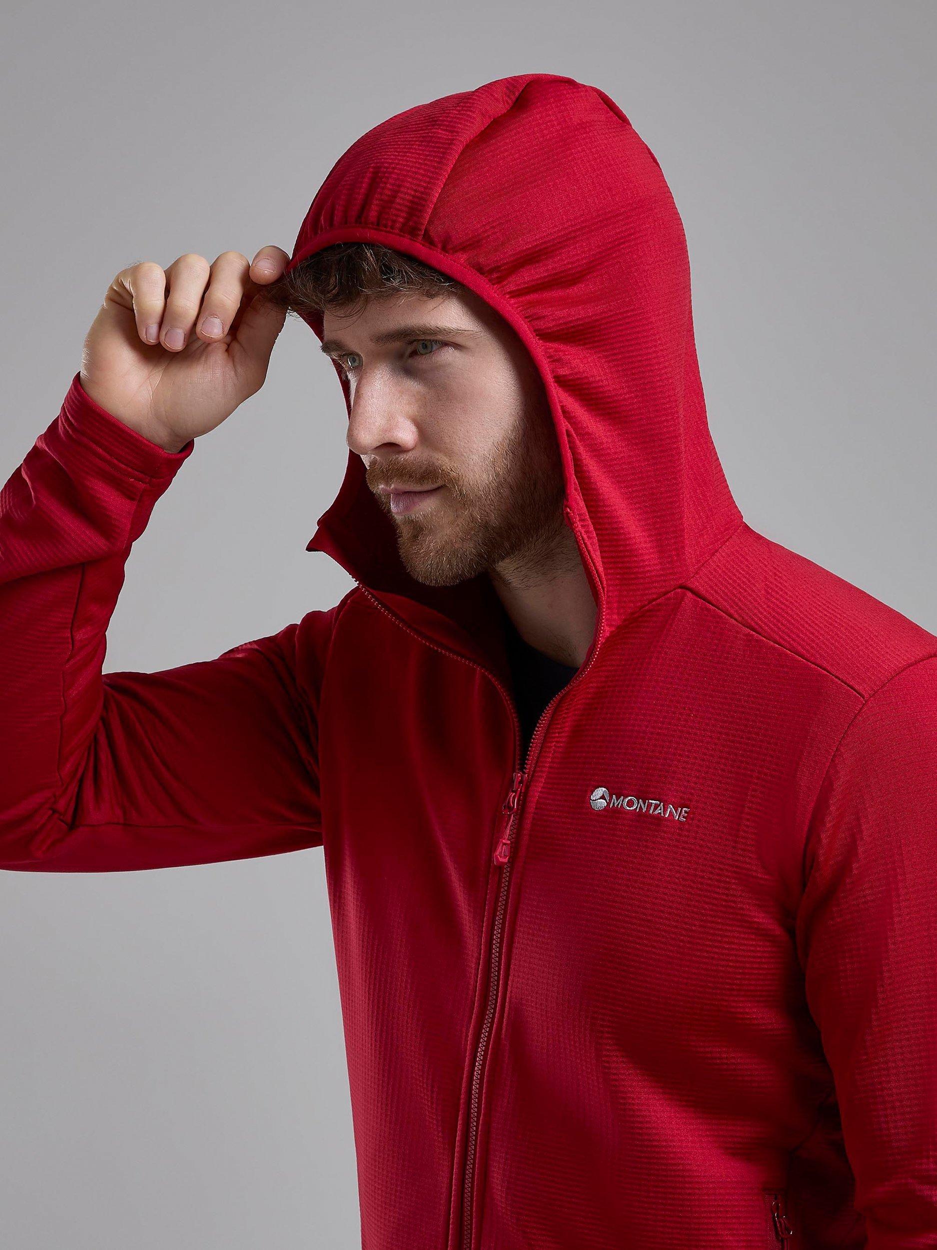 Product image 4 of 6, which shows Montane Protium Lightweight Breathable Zipped Hoodie, Acer Red, S
