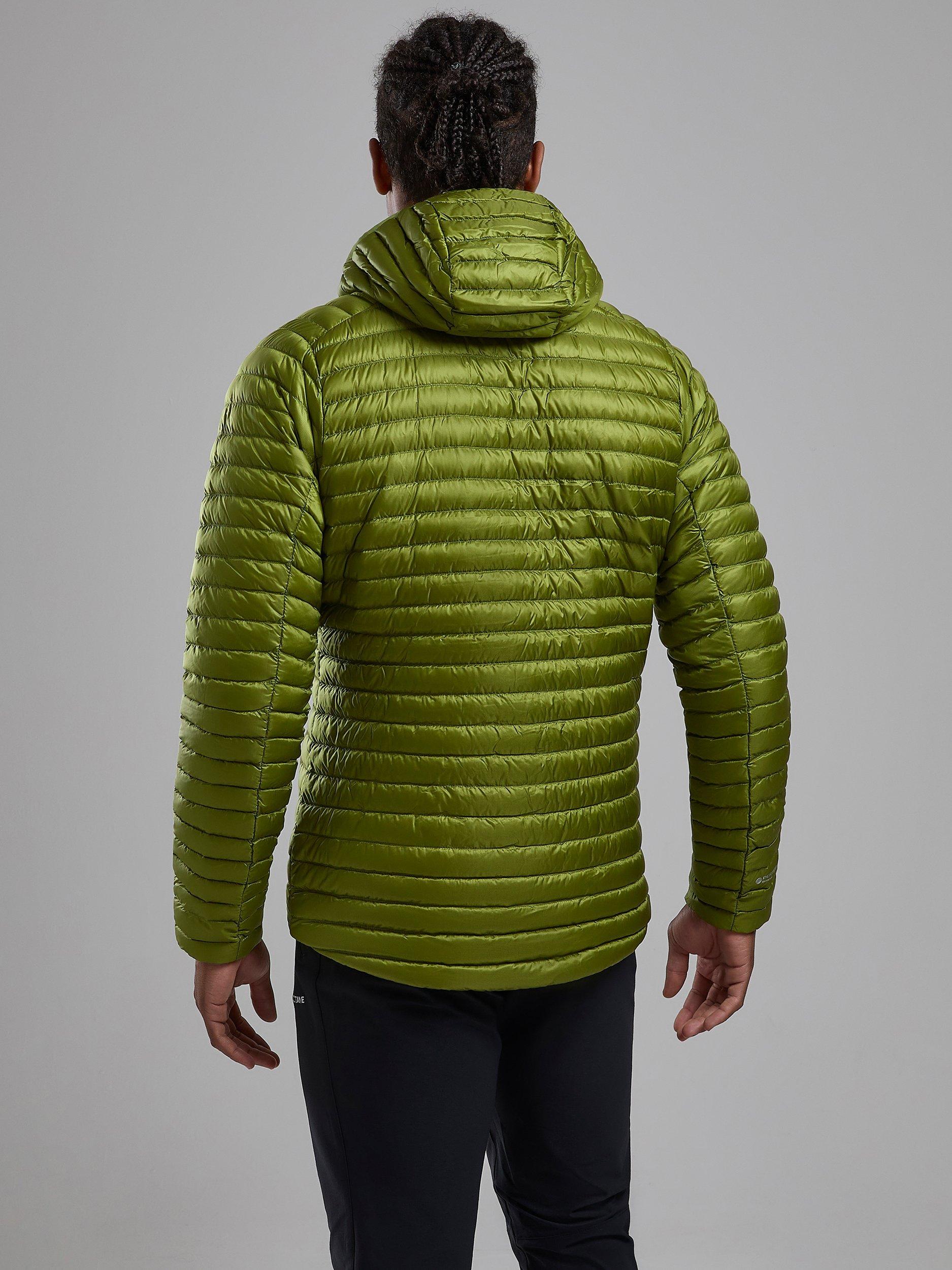Product image 2 of 10, which shows Montane Anti-Freeze Lite Hooded Packable Down Jacket, Alder Green, M