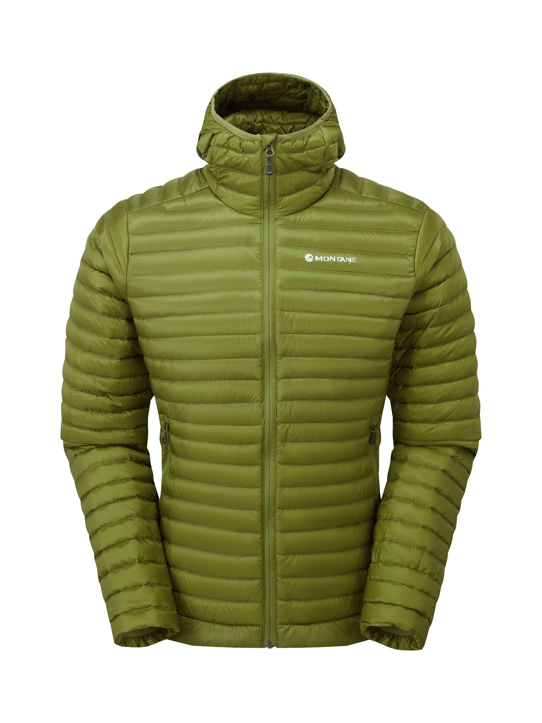 Product image 3 of 10, which shows Montane Anti-Freeze Lite Hooded Packable Down Jacket, Alder Green, M