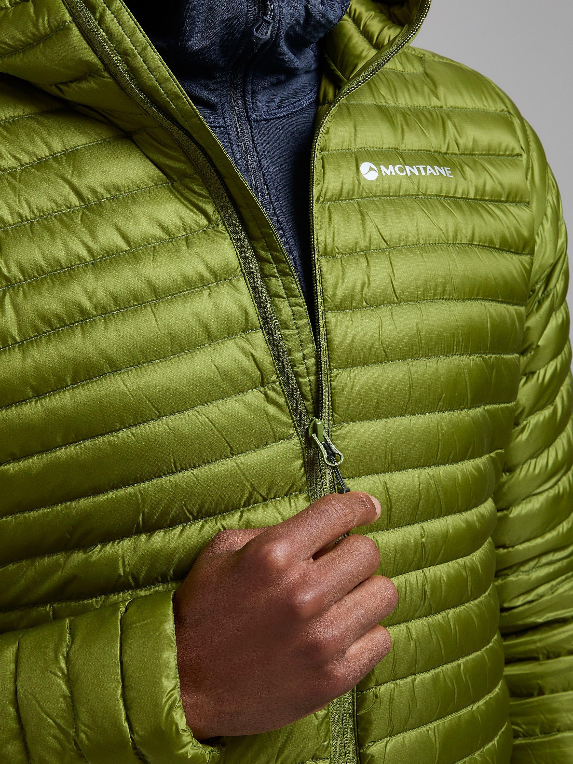 Product image 4 of 10, which shows Montane Anti-Freeze Lite Hooded Packable Down Jacket, Alder Green, M