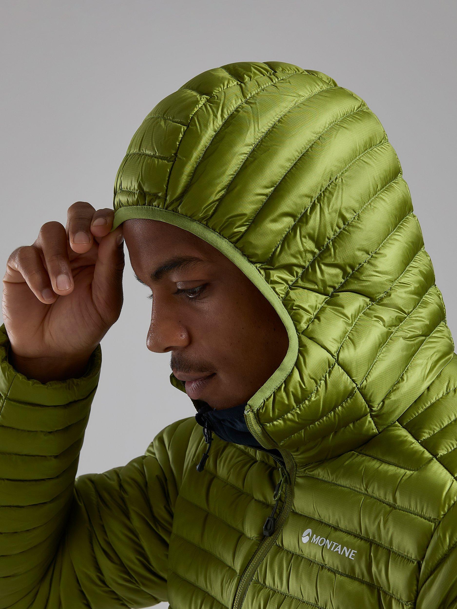 Product image 5 of 10, which shows Montane Anti-Freeze Lite Hooded Packable Down Jacket, Alder Green, M