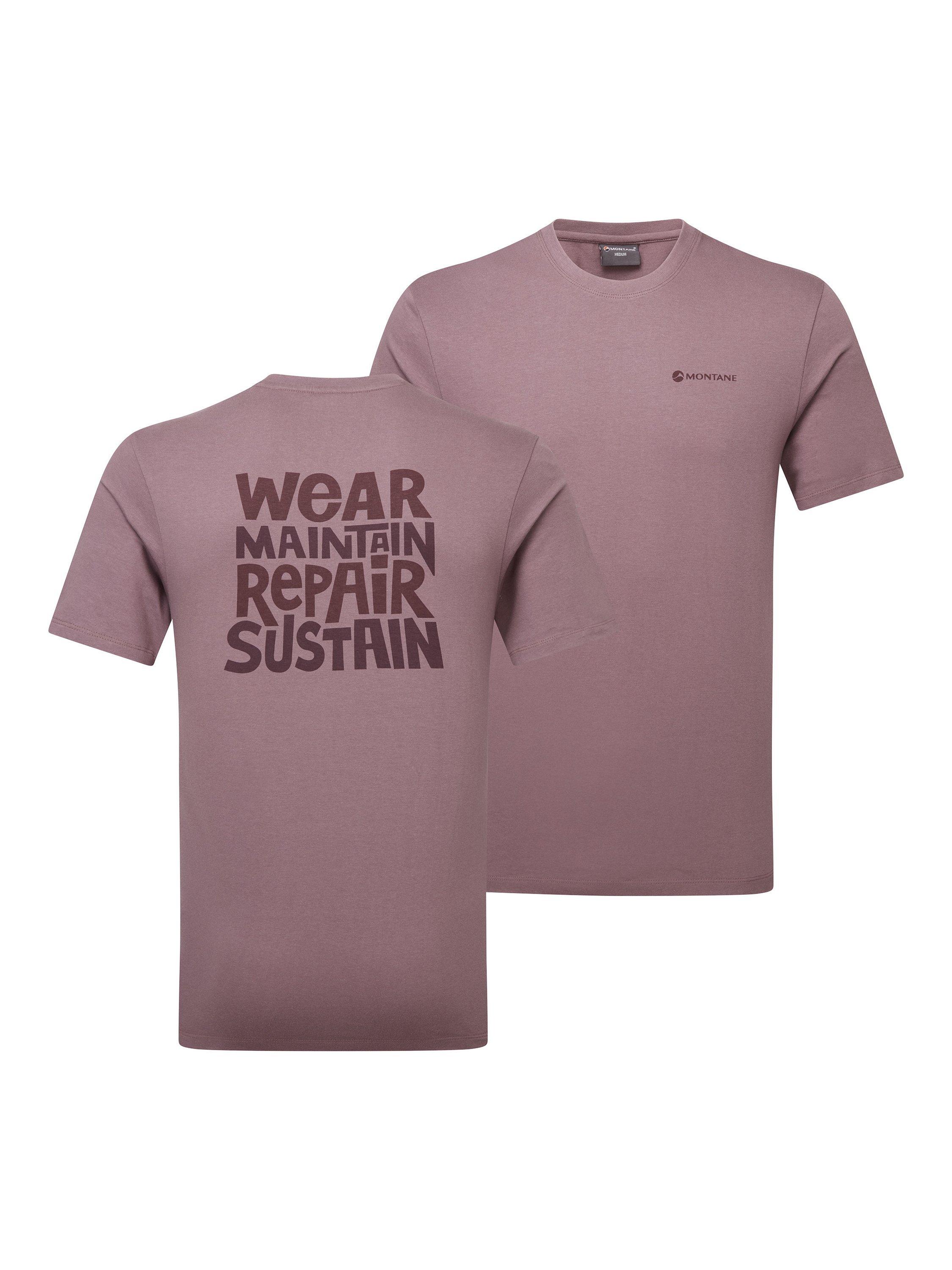Product image 6 of 6, which shows Montane Organic cotton The Wear Repair T-Shirt, Moonscape, XS