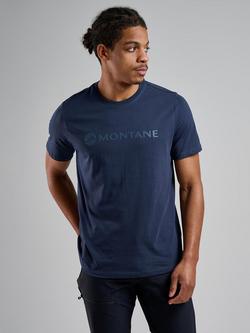 Montane Mono Logo Organic Cotton T-Shirt, Blue