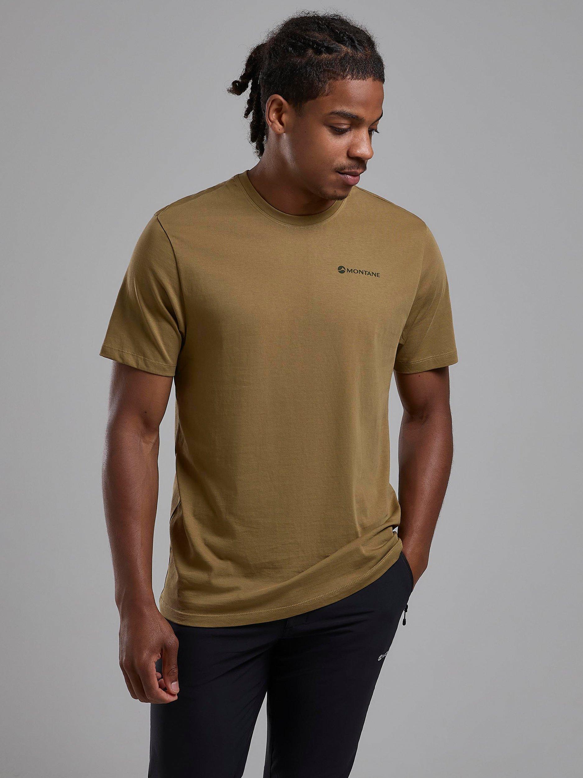 Product image 1 of 6, which shows Montane Organic cotton The Wear Repair T-Shirt, Olive, XS