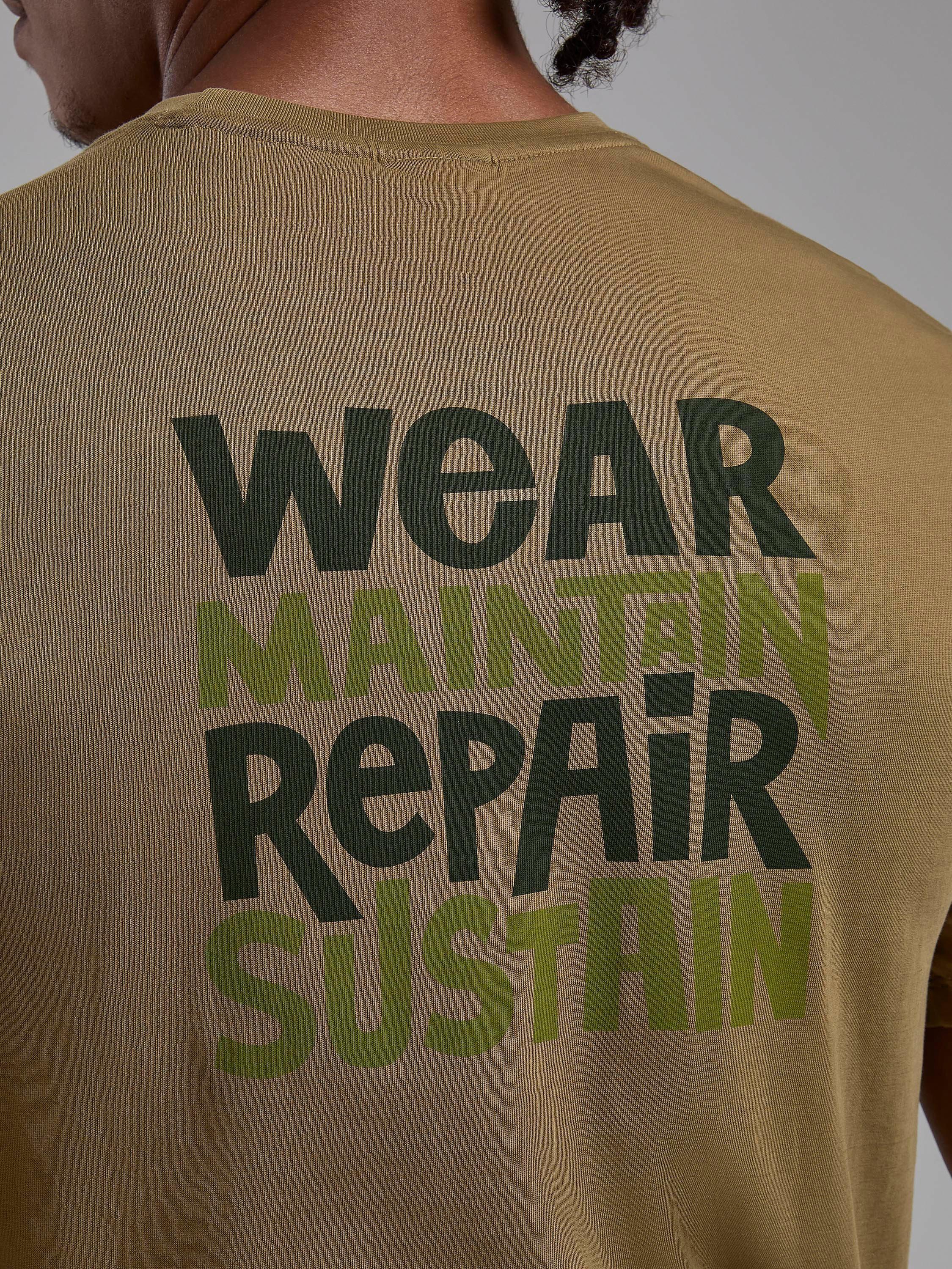 Product image 4 of 6, which shows Montane Organic cotton The Wear Repair T-Shirt, Olive, XS