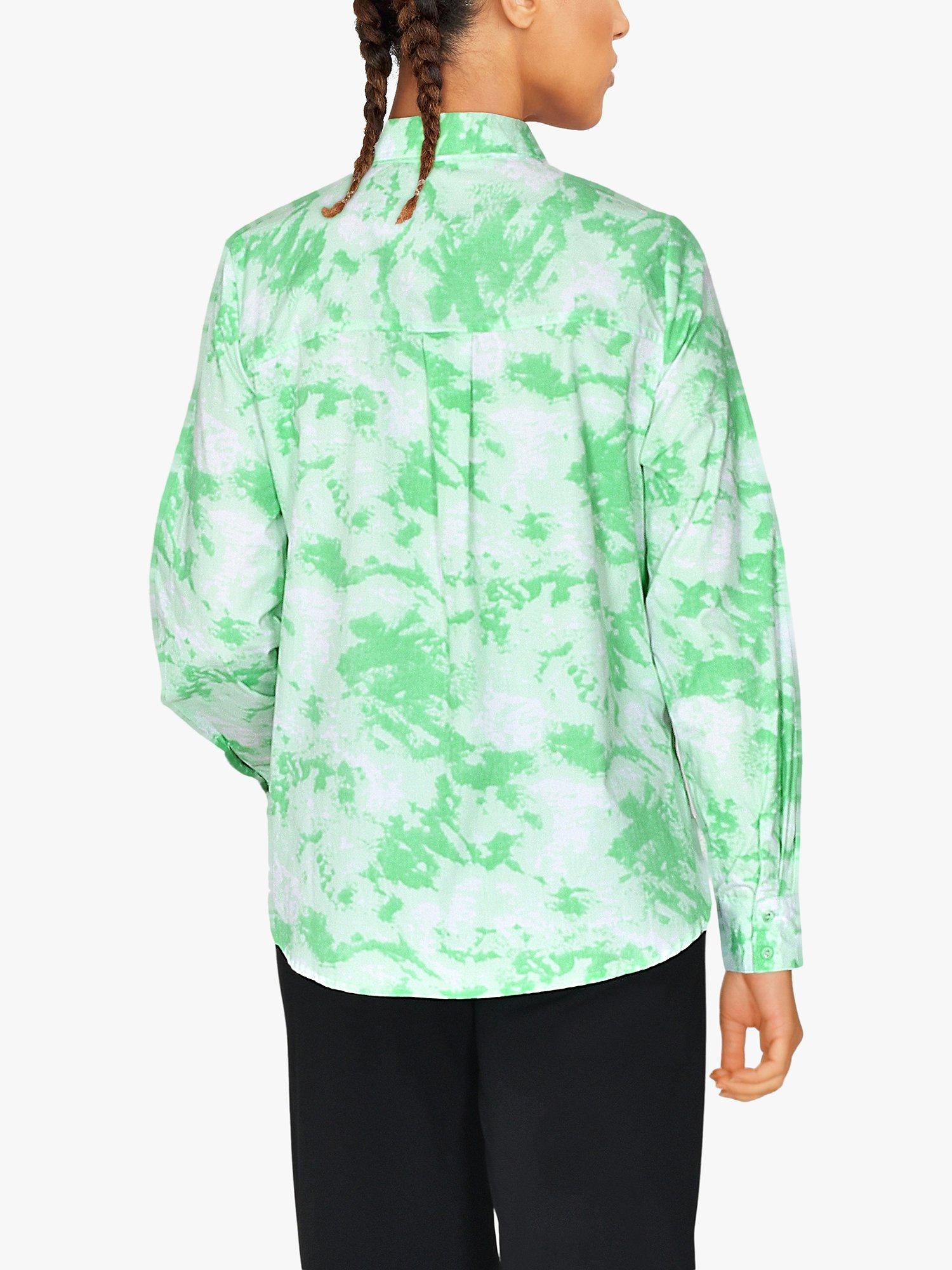 Product image 2 of 5, which shows Sisters Point Virra Cotton Shirt, Green Comb, XS