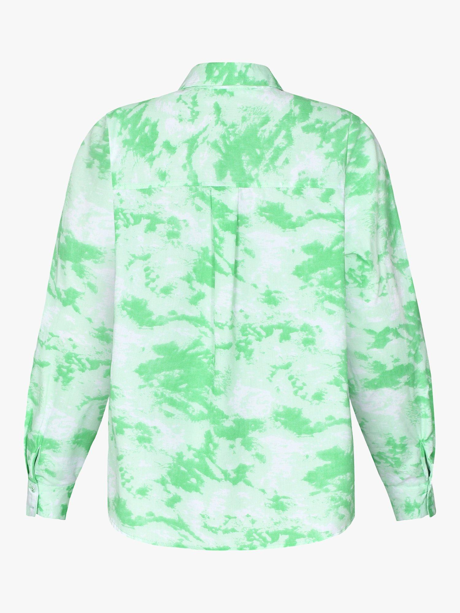 Product image 5 of 5, which shows Sisters Point Virra Cotton Shirt, Green Comb, XS