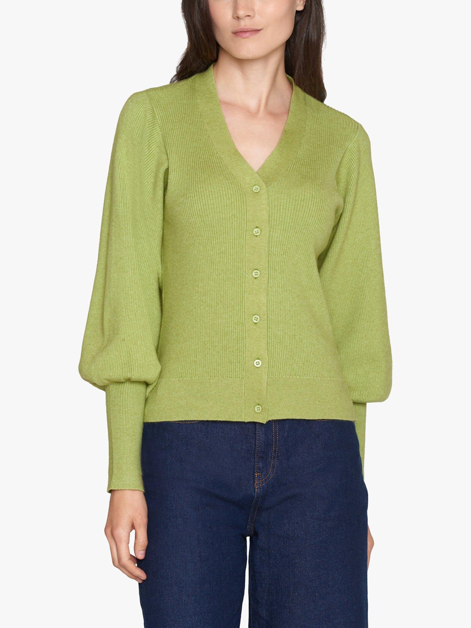 Sisters Point Hani Balloon Sleeve Cardigan, Green Tea