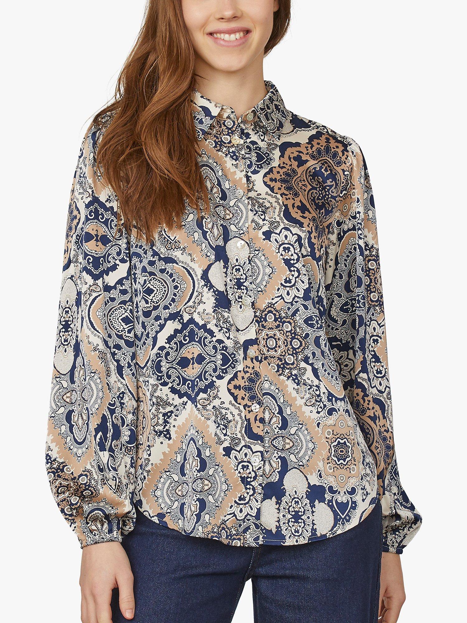 Sisters Point Paisley Long Sleeve Shirt, Multi, XS