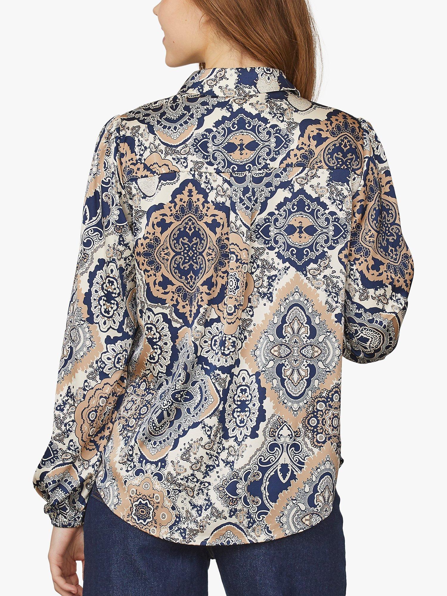 Sisters Point Paisley Long Sleeve Shirt, Multi, XS