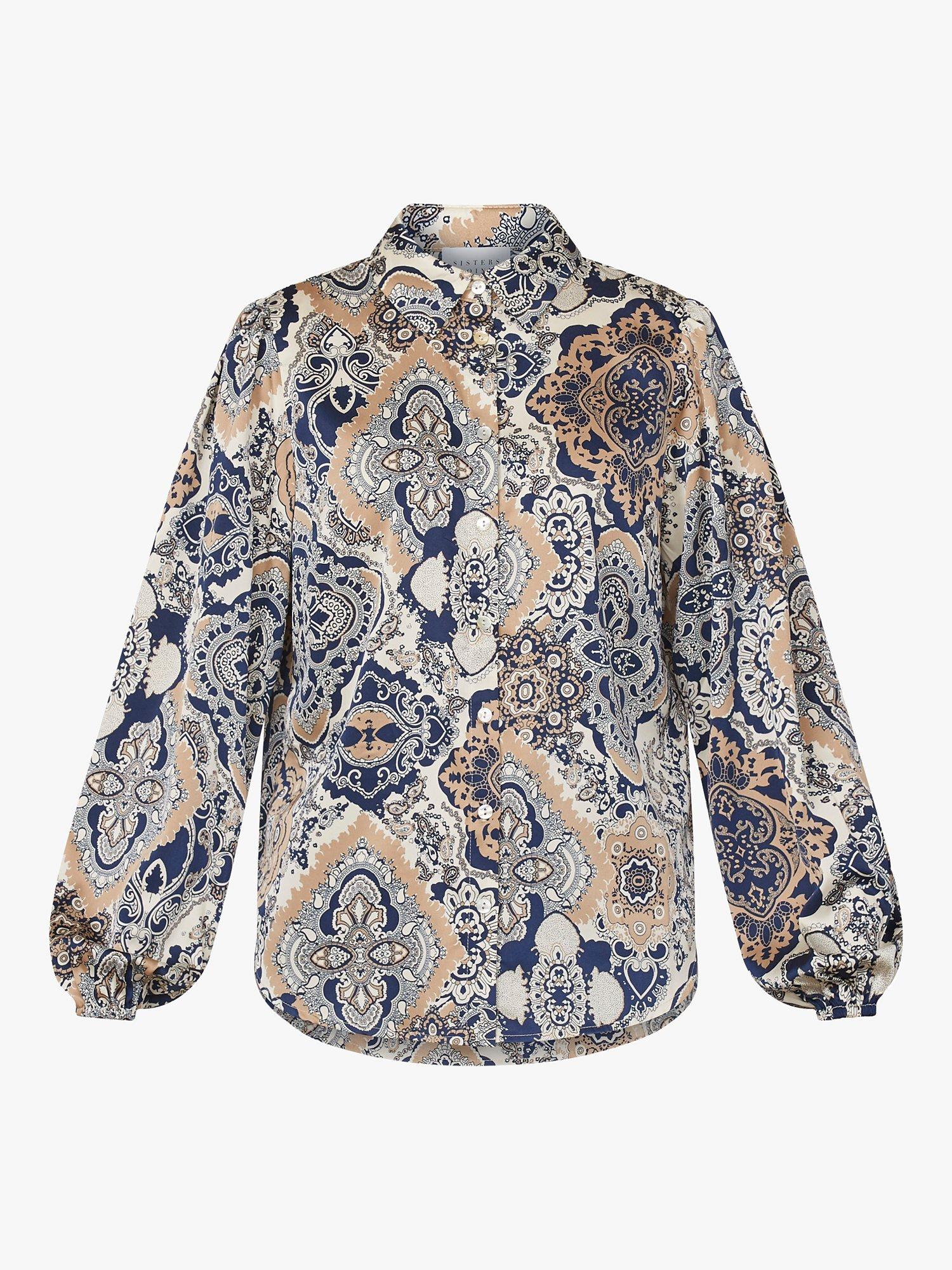 Sisters Point Paisley Long Sleeve Shirt, Multi, XS