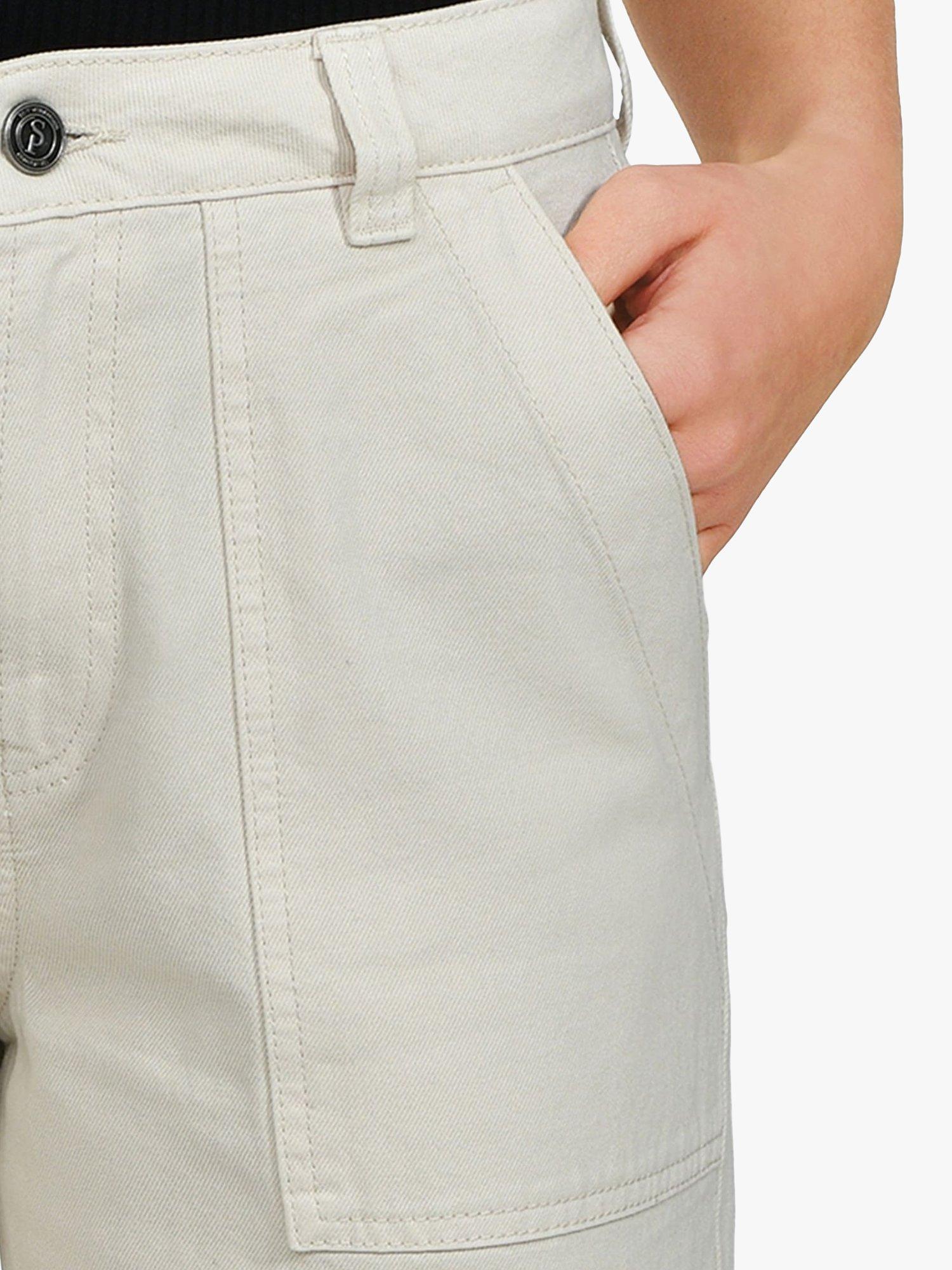 Product image 3 of 5, which shows Sisters Point Otila Relaxed Fit Jeans, Cream, XS