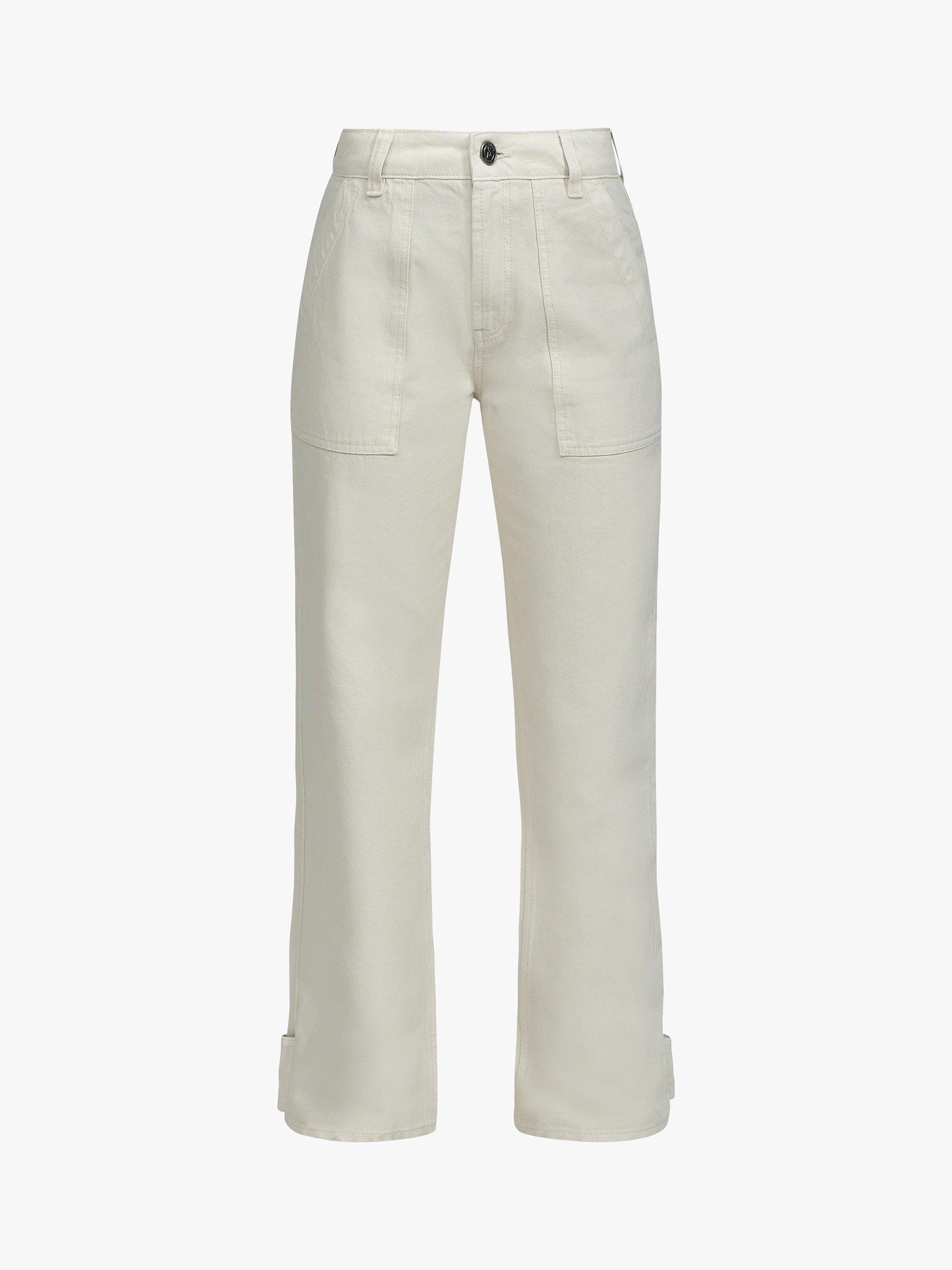 Product image 4 of 5, which shows Sisters Point Otila Relaxed Fit Jeans, Cream, XS