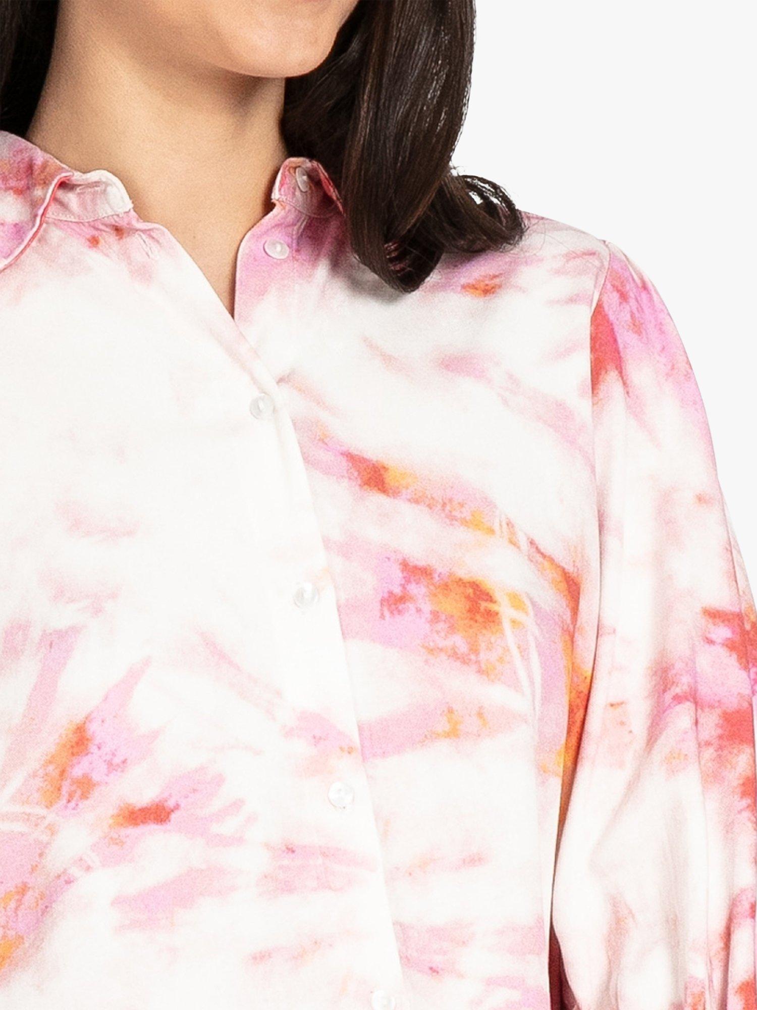 Product image 3 of 5, which shows Sisters Point Ella Tie Dye Shirt, Pink Tie Dye, XS