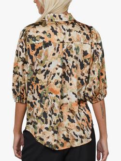 Sisters Point Ella Colourful Graphic Shirt, Steel Leo - view 2, Steel Leo