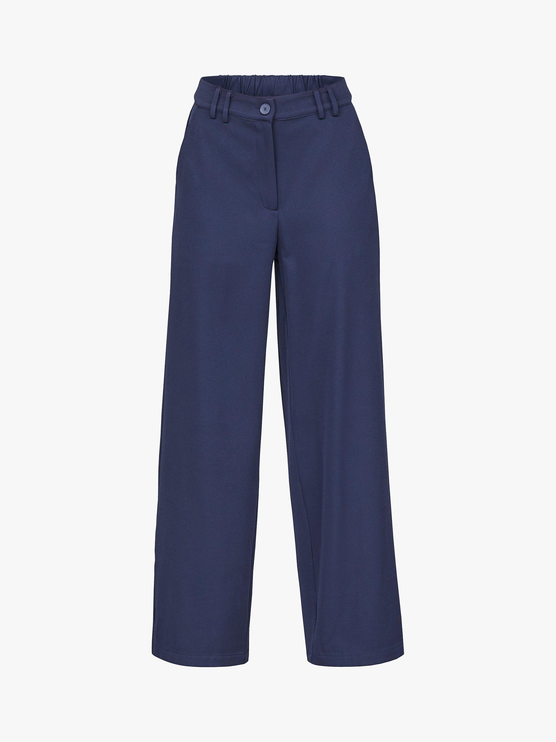 Product image 4 of 5, which shows Sisters Point ELAMA-W.PA Wide Leg Trousers, Navy, XS