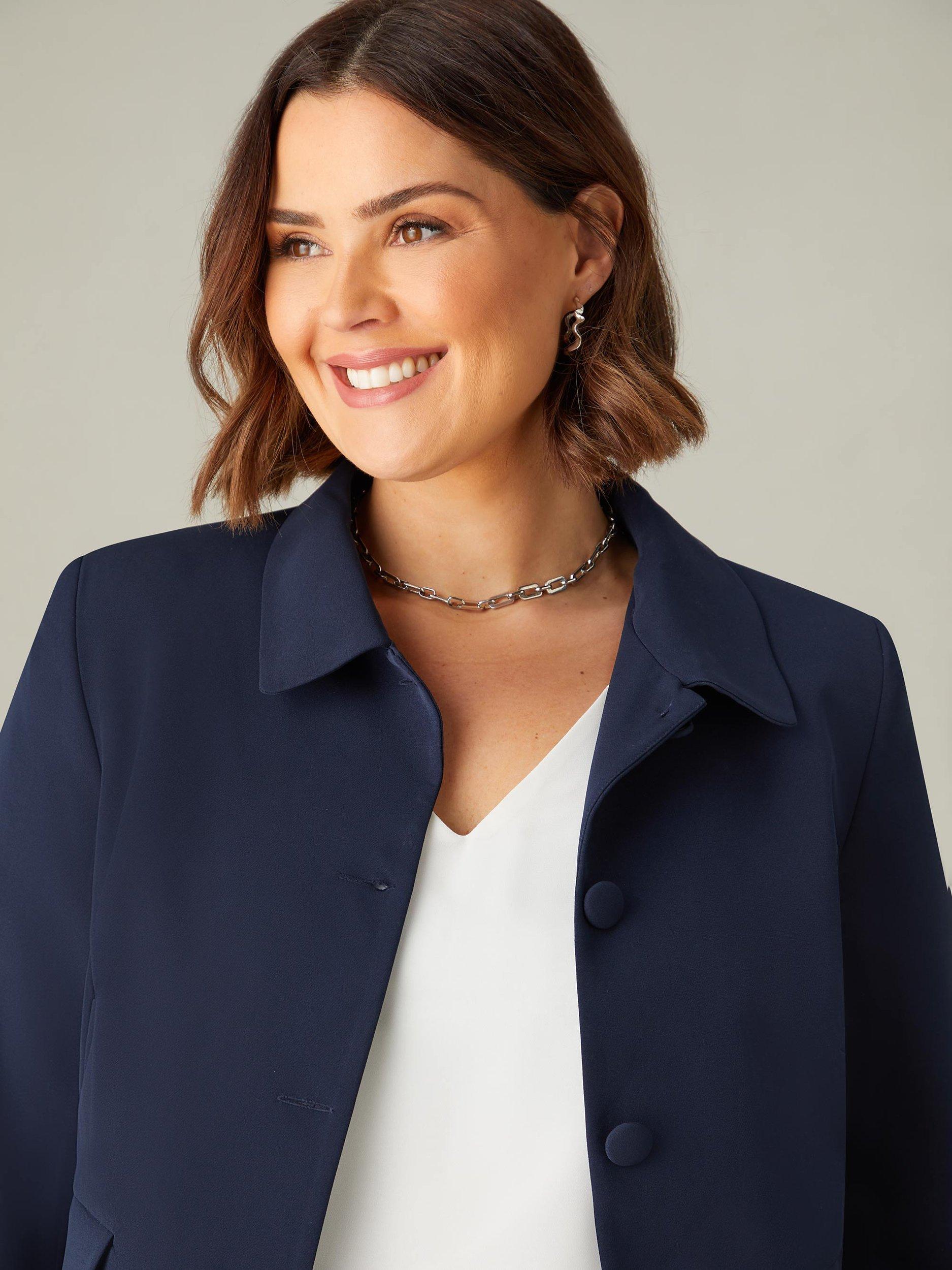 Live Unlimited Curve Short Tailored Jacket, Navy