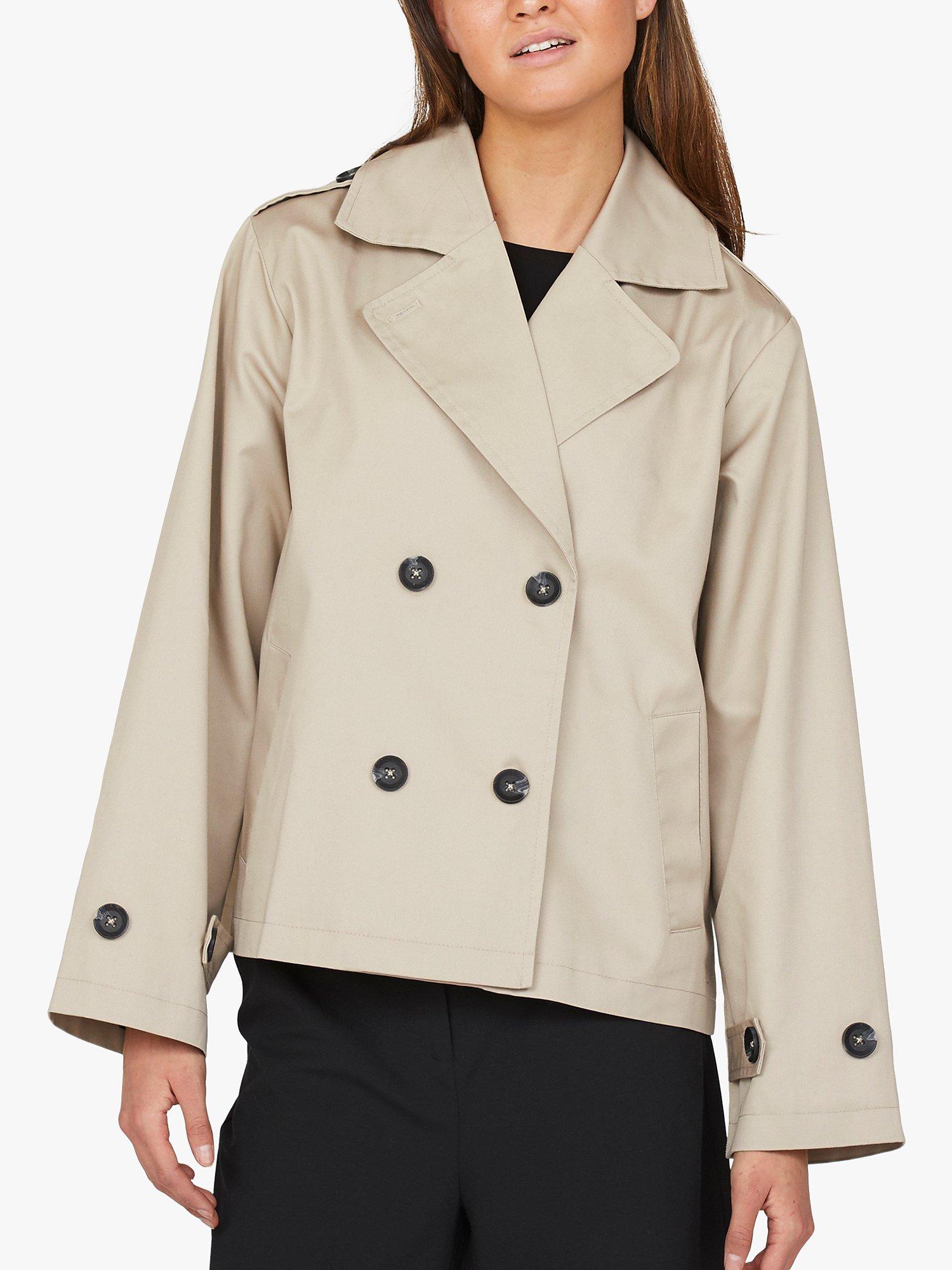 Sisters Point Dar Short Classic Trench Coat, Sand