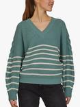 Sisters Point Striped V-Neck Jumper