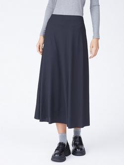Sisters Point Midi A-Line Skirt, Black, Black