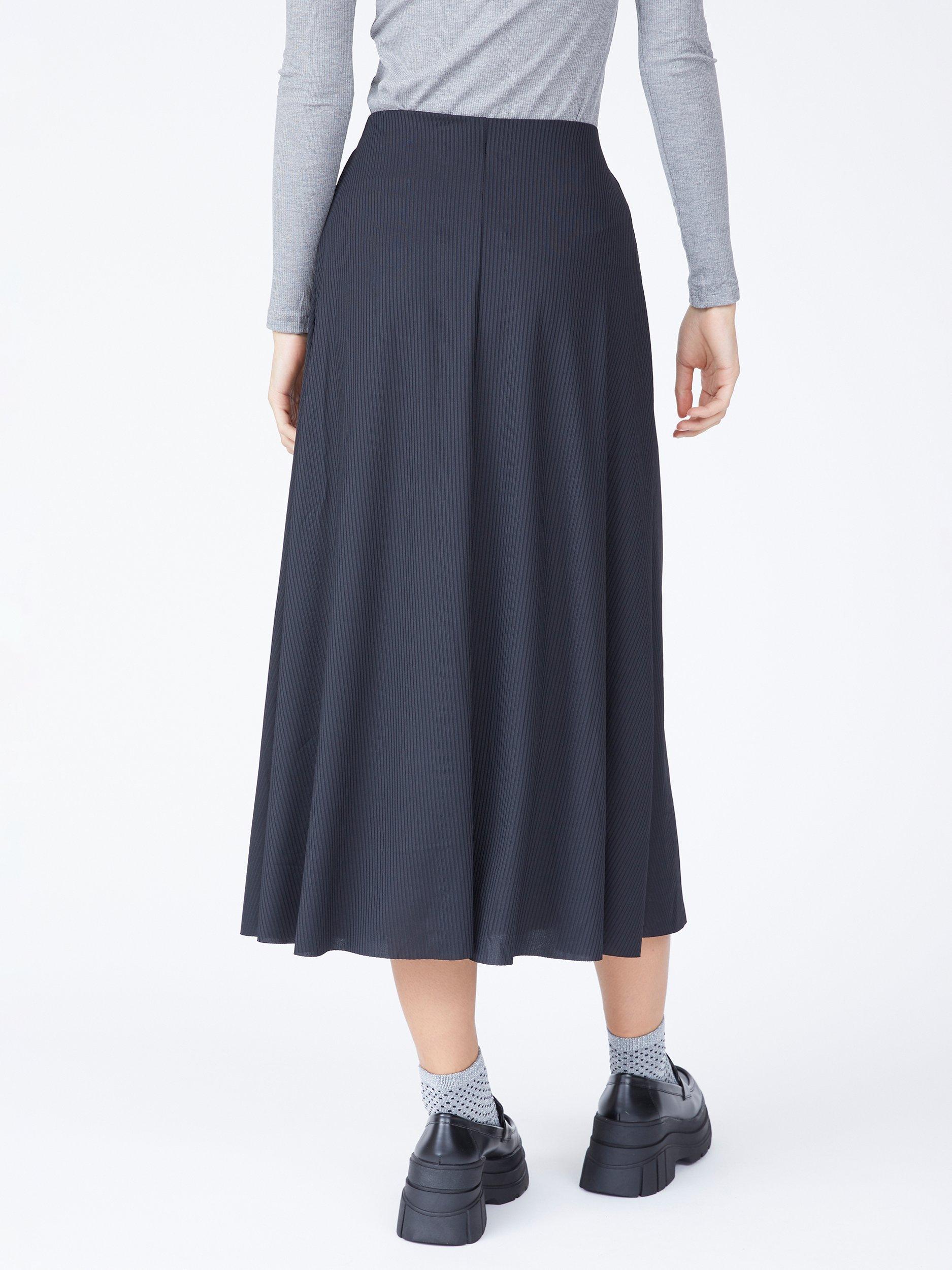 Product image 2 of 5, which shows Sisters Point Midi A-Line Skirt, Black, XS