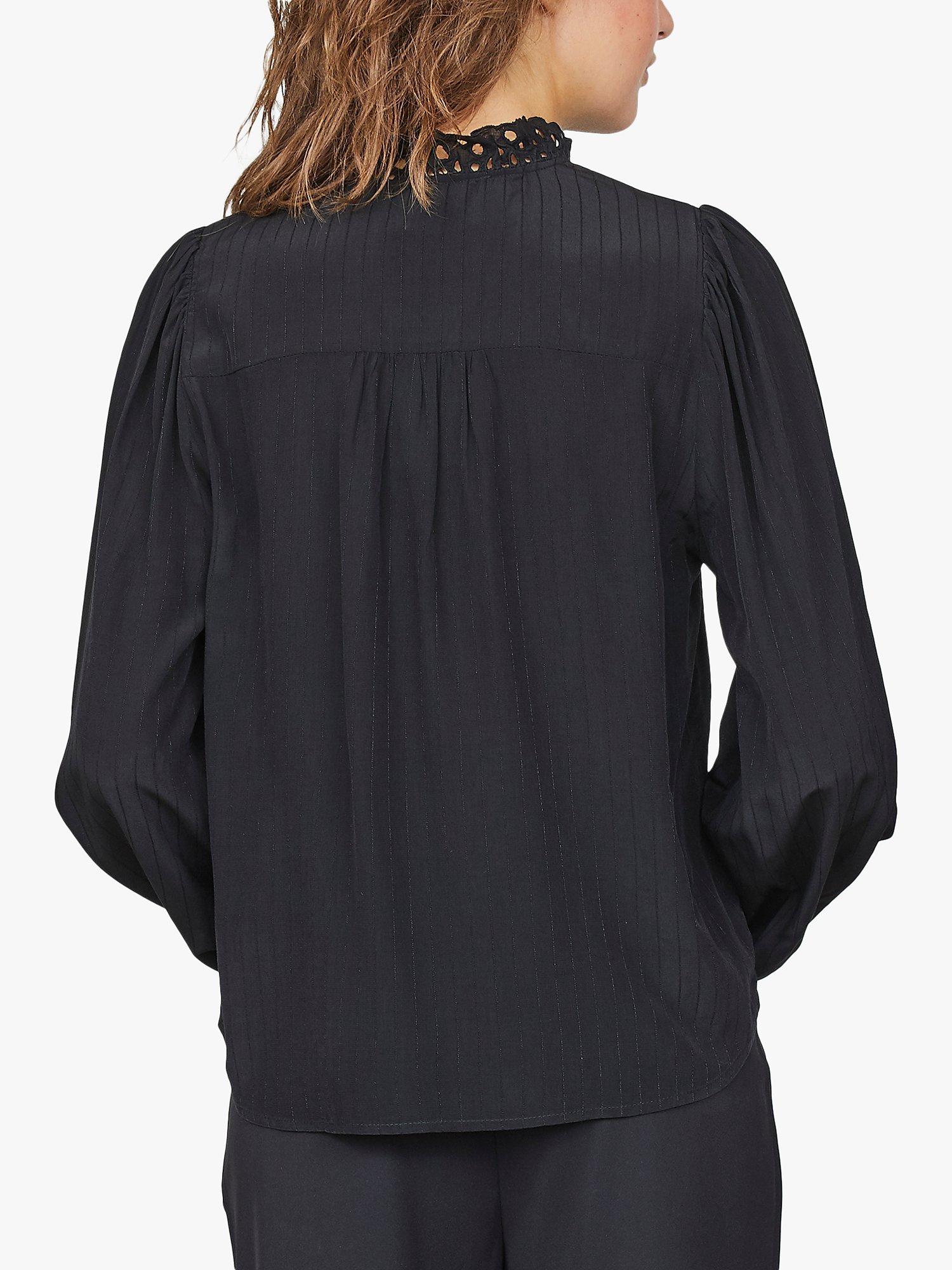 Product image 2 of 4, which shows Sisters Point Viada Lace Feminine Blouse, Black, M