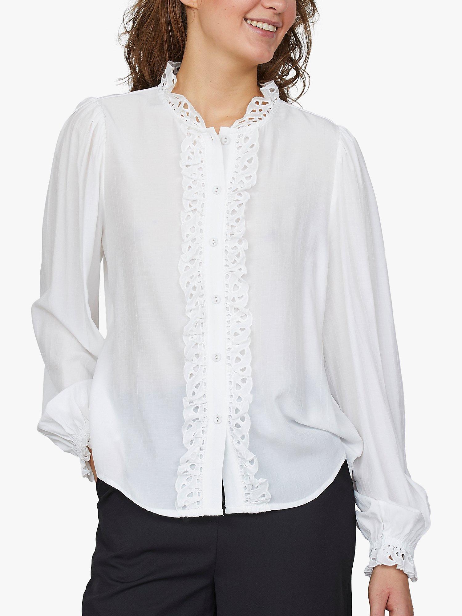 Sisters Point Viada Lace Feminine Blouse, Cream