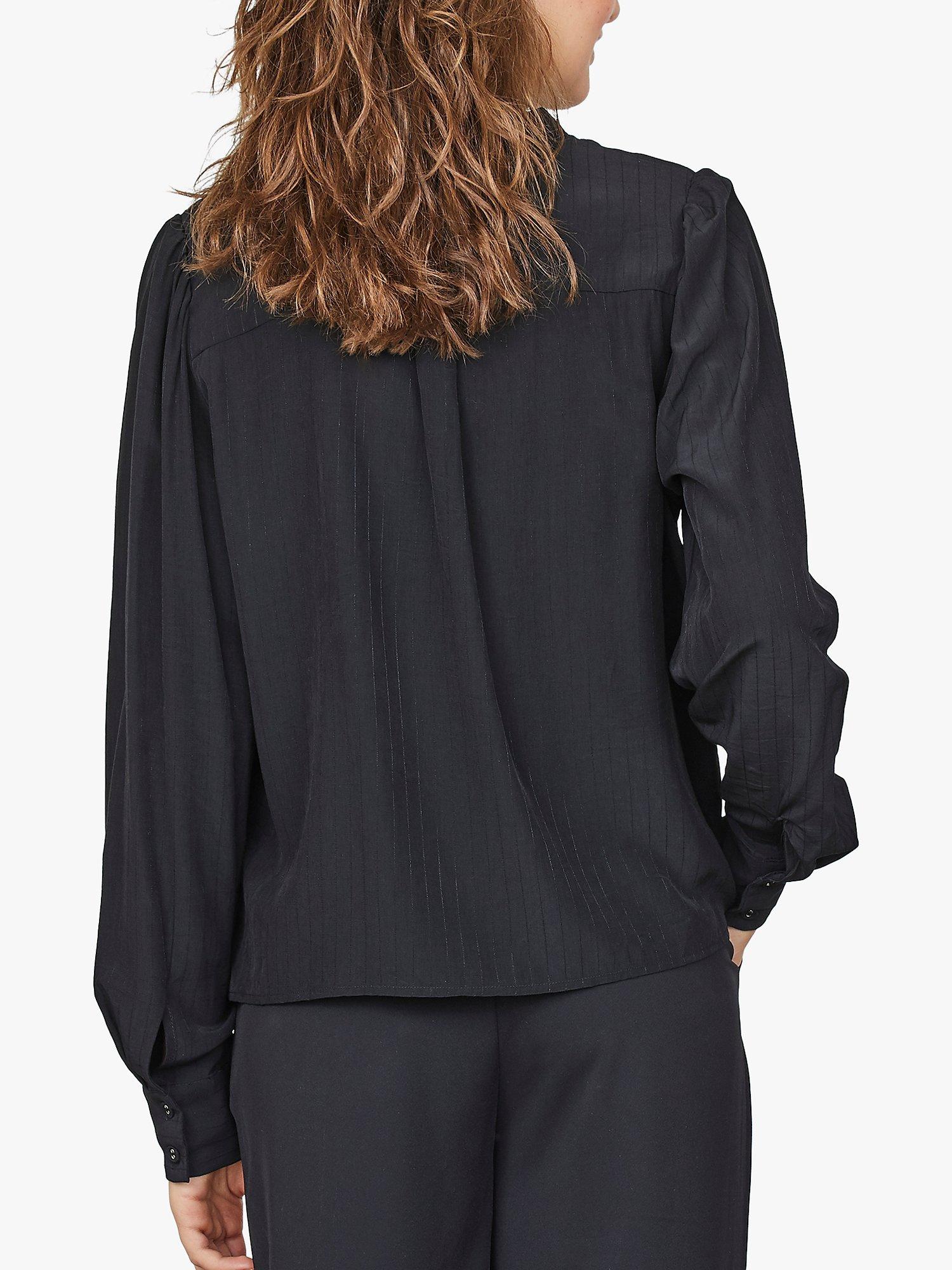 Product image 2 of 5, which shows Sisters Point Viada Lace Detail Blouse, Black, S