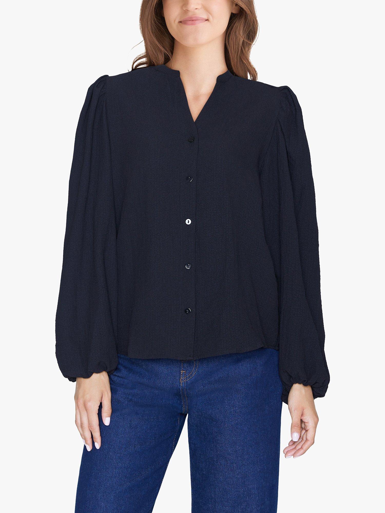 Sisters Point Varia Loose Fitted Soft Shirt, Black, XS