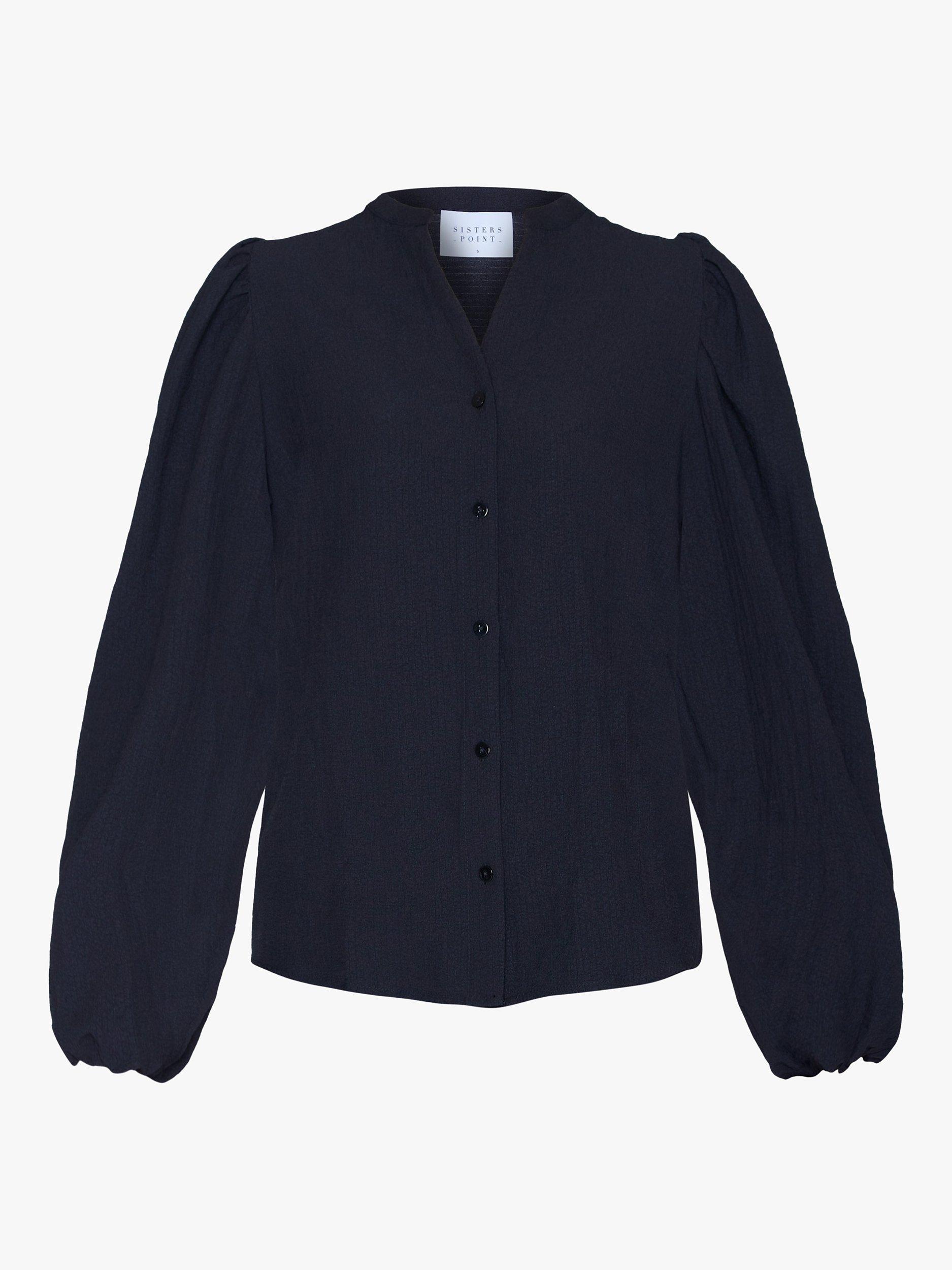Sisters Point Varia Loose Fitted Soft Shirt, Black, XS