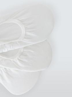 John Lewis Trainer Liner Socks, Pack of 3 - view 2, White