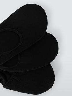 John Lewis Invisible Terry Cotton Trainer Liner Socks, Pack of 3 - view 2, Black