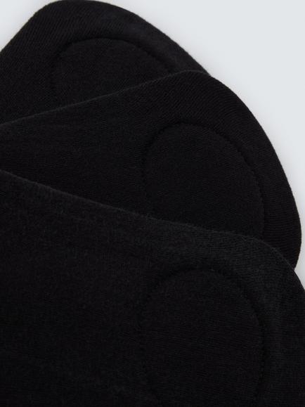 John Lewis Padded Trainer Liner Socks, Pack of 3 - view 2, Black