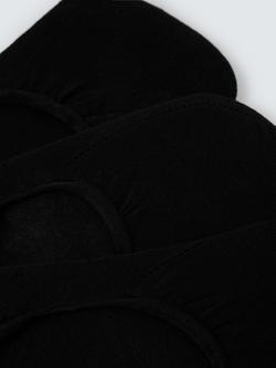 John Lewis Invisible Trainer Liner Socks, Pack of 3, Black - view 2, Black