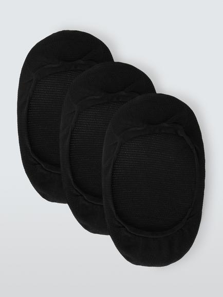 John Lewis Micro Mesh Liner Socks, Black