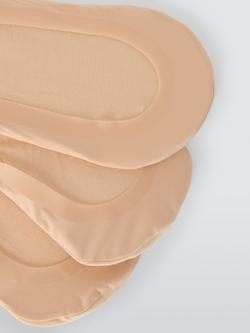 John Lewis Bonded Cotton Sole Liner Socks, Pack of 3, Almond - view 2, Almond