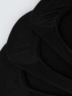 John Lewis Microfibre Liner Socks, Pack of 3 - view 2, Black