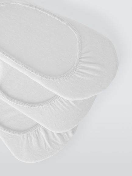 John Lewis Cotton Rich Trainer Liner Socks, Pack of 3 - view 2, White