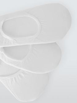 John Lewis Invisible Trainer Liner Socks, Pack of 3 - view 2, White