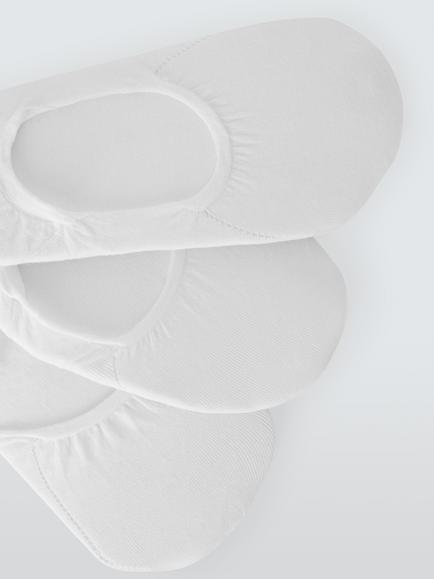 John Lewis Invisible Trainer Liner Socks, Pack of 3 - view 2, White