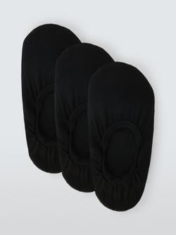 John Lewis Trainer Liner Socks, Pack of 3, Black